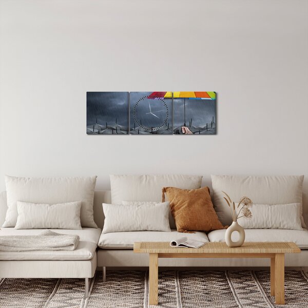 Slika - Kišobrani (sa satom) (90x30 cm)