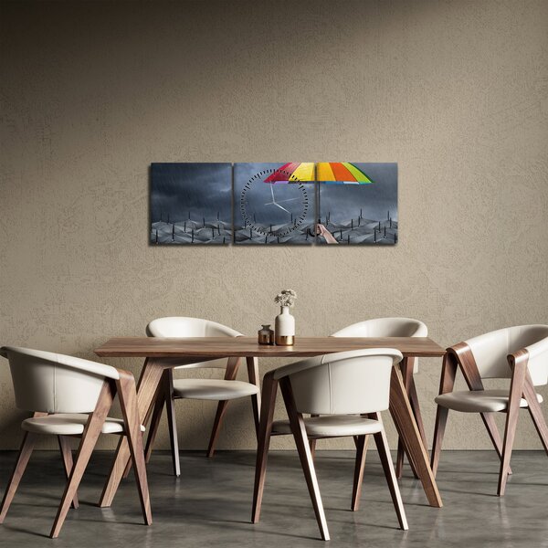 Slika - Kišobrani (sa satom) (90x30 cm)
