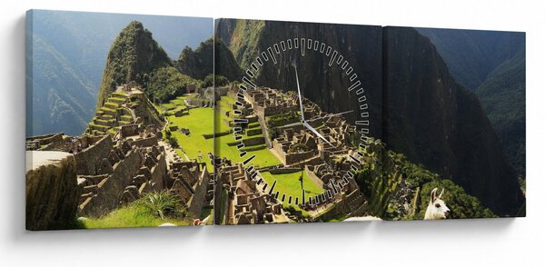 Slika - Lame u Machu Picchu (sa satom) (90x30 cm)