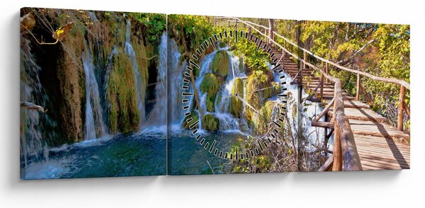 Slika - Ulaz u slapove (sa satom) (90x30 cm)