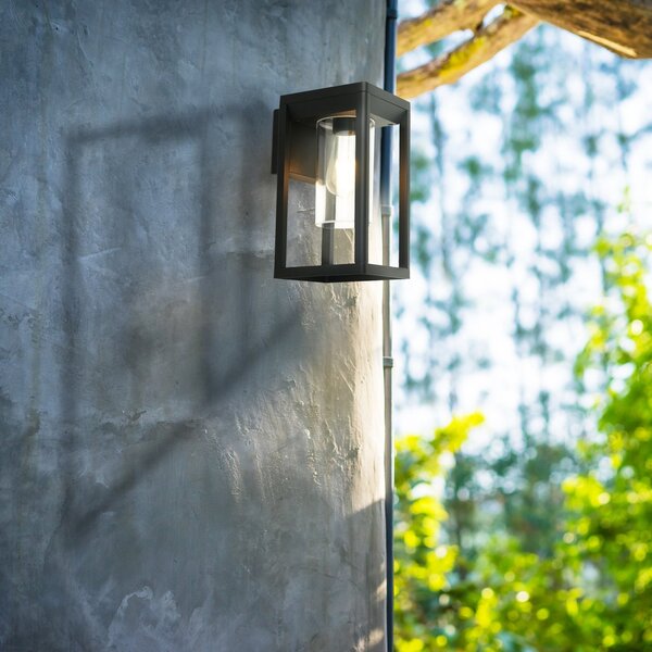 Searchlight Atlanta vanjska zidna svjetiljka, crna, širina 16 cm, metal, Crno, fenjer