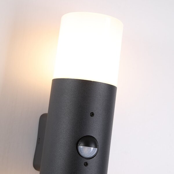 Searchlight Cannes vanjska zidna svjetiljka, visina 30 cm, crna i bijela, s dvije žarulje,, Crno, Aluminij