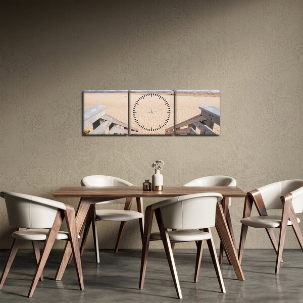 Slika - Plaža (sa satom) (90x30 cm)