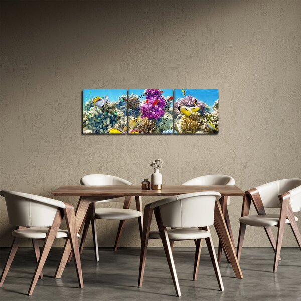 Slika - Morski svijet (sa satom) (90x30 cm)