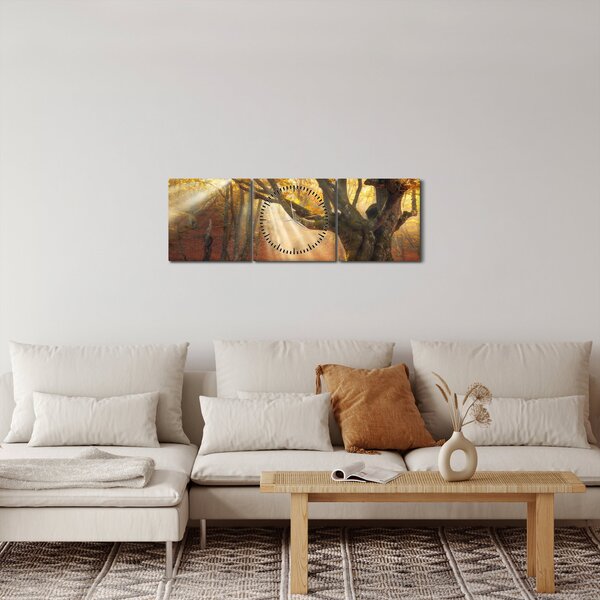 Slika - Jesenje svjetlo (sa satom) (90x30 cm)