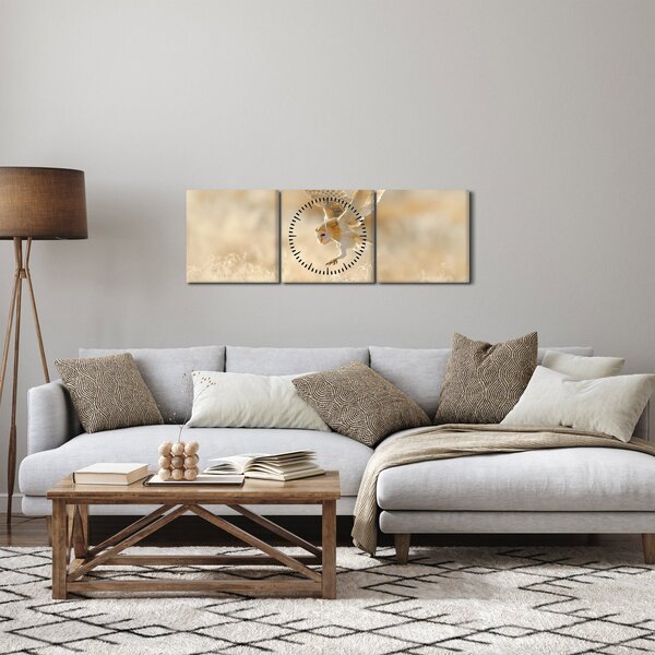 Slika - Sova (sa satom) (90x30 cm)