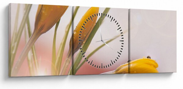 Slika - Proljetno cvijeće (sa satom) (90x30 cm)