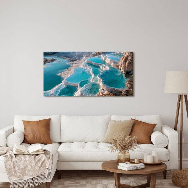 Slika bijele terase s lagunama