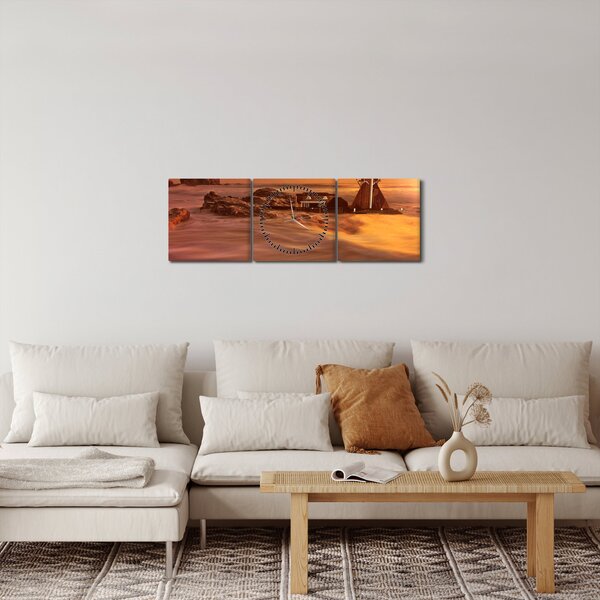 Slika - Zalazak sunca (sa satom) (90x30 cm)