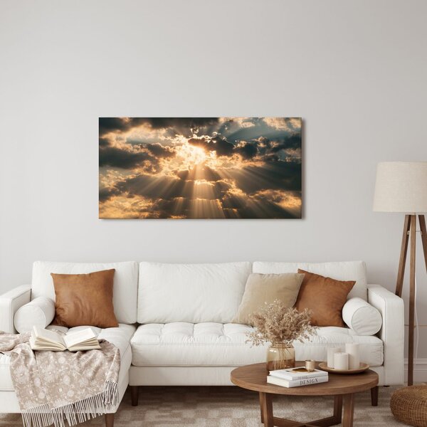 Slika dramatično sunce iza oblaka