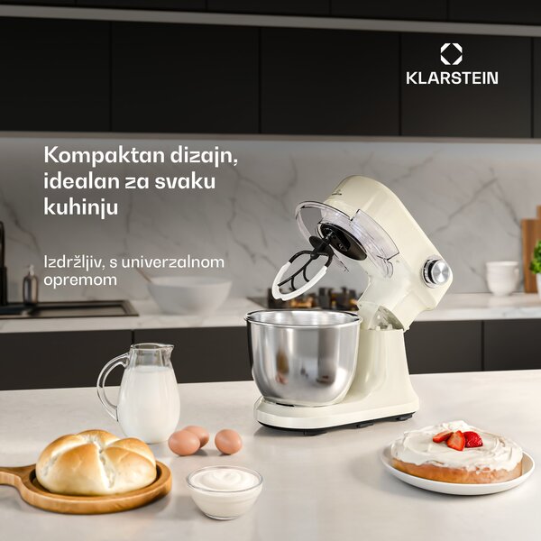 Klarstein Bella Evo kuhinjski robot | planetarni sustav miješanja | 3 nastavka za miksanje | 1500 W | 5 L