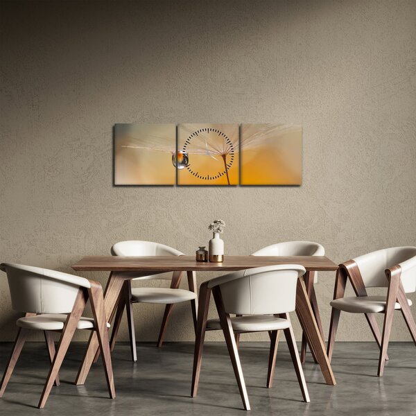 Slika - Makro cvijet (sa satom) (90x30 cm)