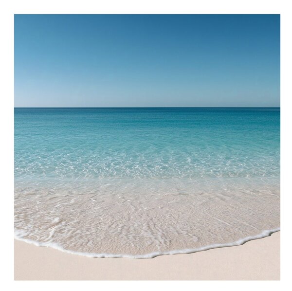 Slika azurni horizont nad pješčanom plažom