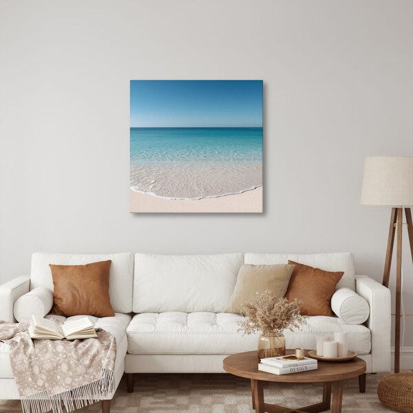 Slika azurni horizont nad pješčanom plažom