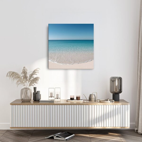 Slika azurni horizont nad pješčanom plažom