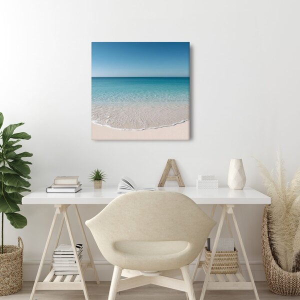 Slika azurni horizont nad pješčanom plažom