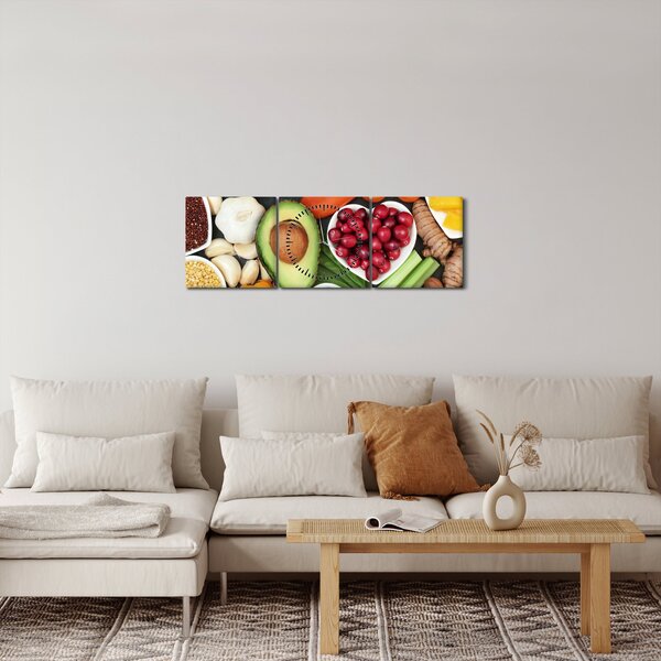 Slika - Zdrava hrana (sa satom) (90x30 cm)
