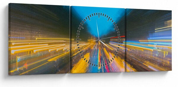 Slika - Slikana apstrakcija (sa satom) (90x30 cm)