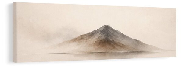 Slika minimalistički krajolik s planinom