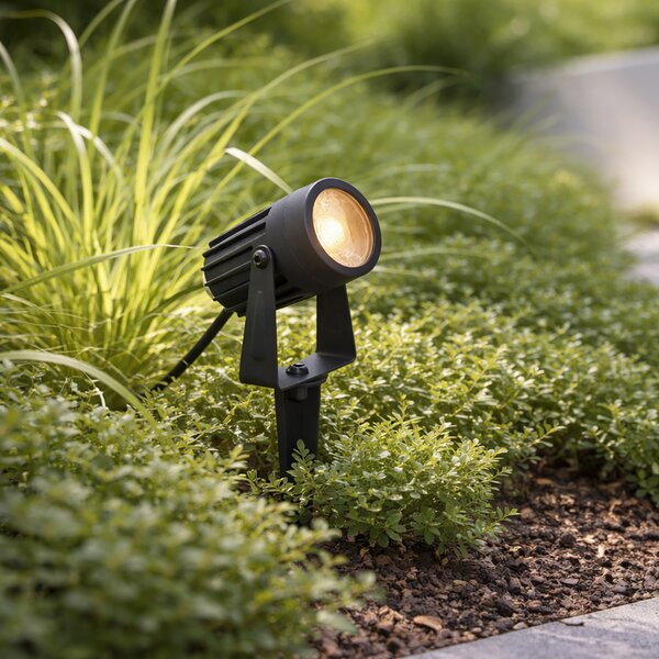 Moderni 12V reflektor crni uklj. LED IP67 - Voltaire Pico