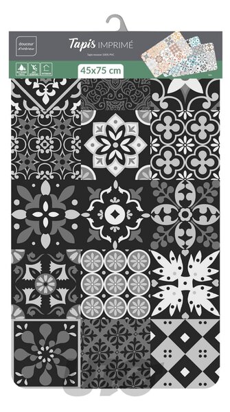 Crni tepih od PVC-a 45x75 cm Salou – douceur d'intérieur