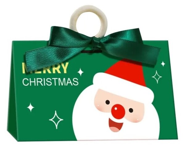 Božićna poklon vrećica MERRY CHRISTMAS 17x10x8,5 cm, zelena