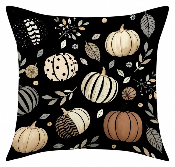 Jastučnica PUMPKIN NOIR 45x45 cm, crna