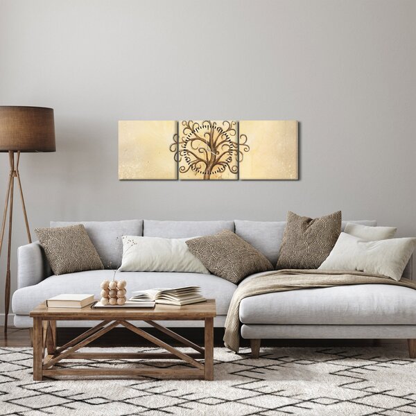 Slika - Drvo života (sa satom) (90x30 cm)