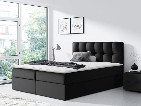 Bračni krevet Boxspring 180 cm Cinara (ekokoža soft 017 (bijela))