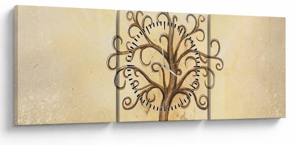 Slika - Drvo života (sa satom) (90x30 cm)