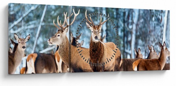 Slika - Krdo jelena (sa satom) (90x30 cm)