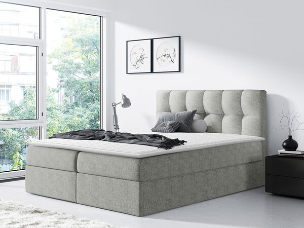 Bračni krevet Boxspring 160 cm Cinara (ekokoža soft 017 (bijela))