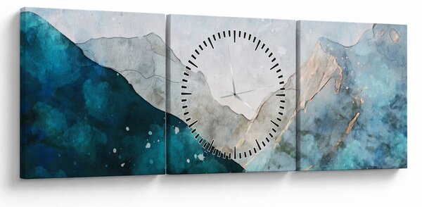 Slika - Crtež planina (sa satom) (90x30 cm)