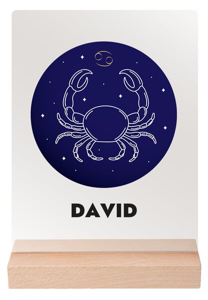 ATMOWOOD Znak vašeg imena na akrilnom staklu - stalak za svjetlo Odaberite znak zodijaka: Vodenjak