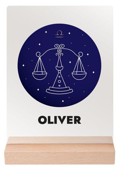 ATMOWOOD Znak vašeg imena na akrilnom staklu - stalak za svjetlo Odaberite znak zodijaka: Vodenjak