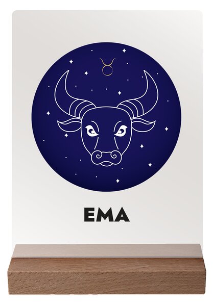 ATMOWOOD Znak vašeg imena na akrilnom staklu - tamni stalak Odaberite znak zodijaka: Blizanci