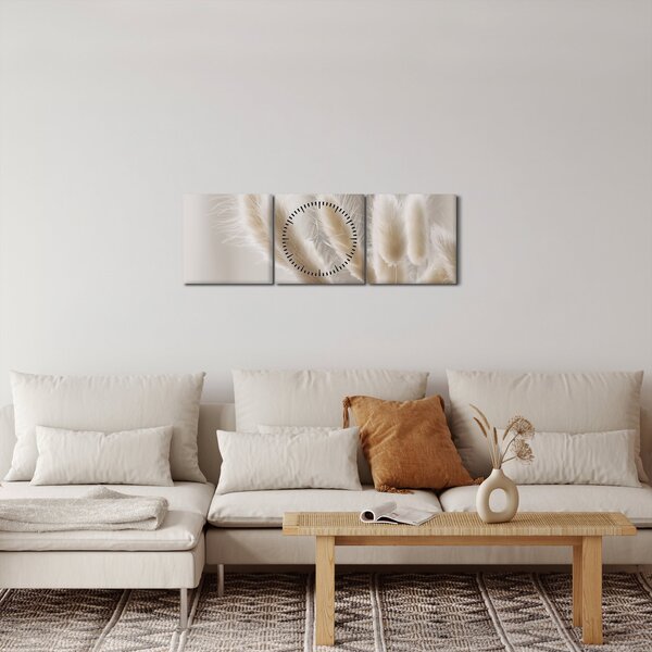 Slika - Zečji repovi (sa satom) (90x30 cm)