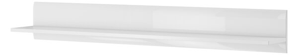 Zondo Polica 160 cm Tashia Typ 01 (bijela + visoki bijeli sjaj). Akcija -38%
