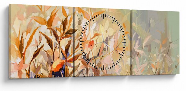 Slika - Slikane biljke (sa satom) (90x30 cm)