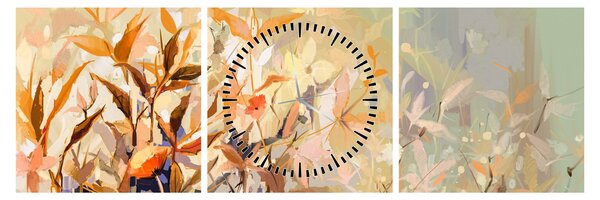 Slika - Slikane biljke (sa satom) (90x30 cm)