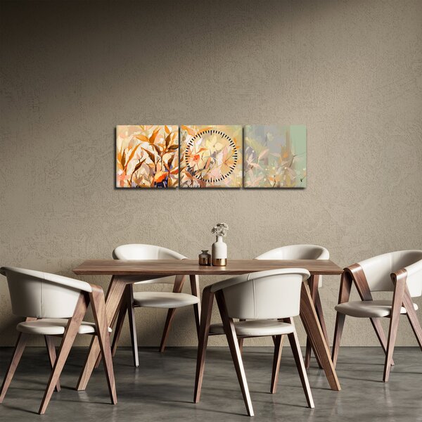 Slika - Slikane biljke (sa satom) (90x30 cm)
