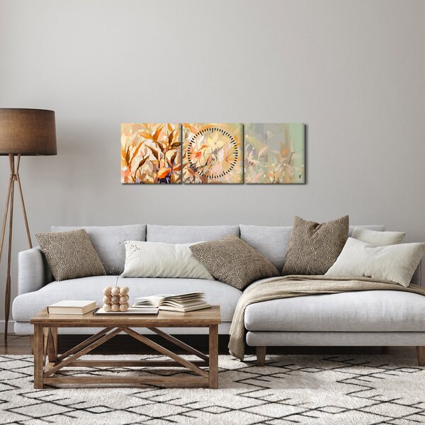 Slika - Slikane biljke (sa satom) (90x30 cm)