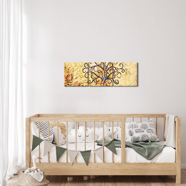 Slika - Mozaik drvo života (sa satom) (90x30 cm)