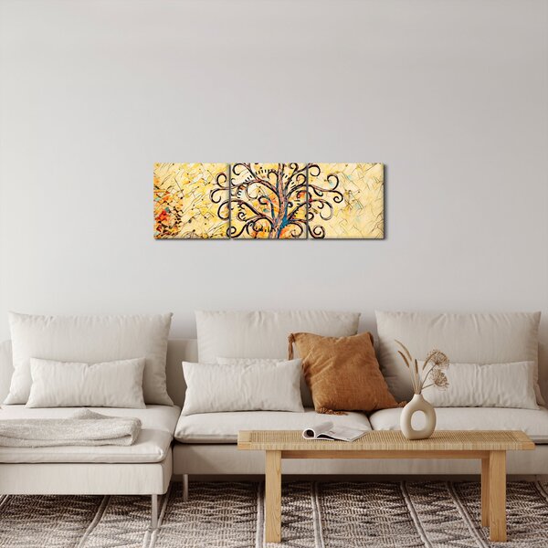 Slika - Mozaik drvo života (sa satom) (90x30 cm)