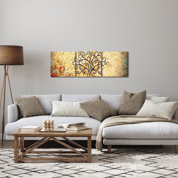 Slika - Mozaik drvo života (sa satom) (90x30 cm)