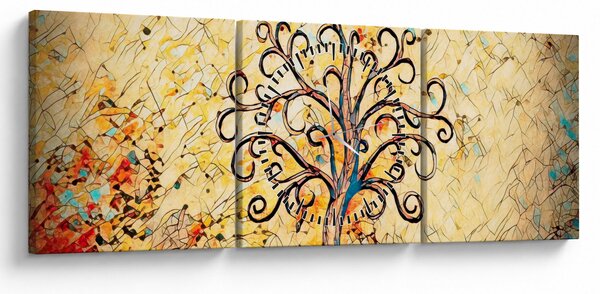 Slika - Mozaik drvo života (sa satom) (90x30 cm)