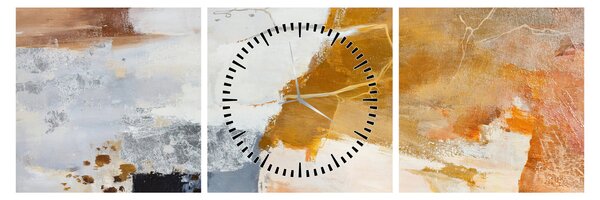 Slika - Apstrakcija (sa satom) (90x30 cm)