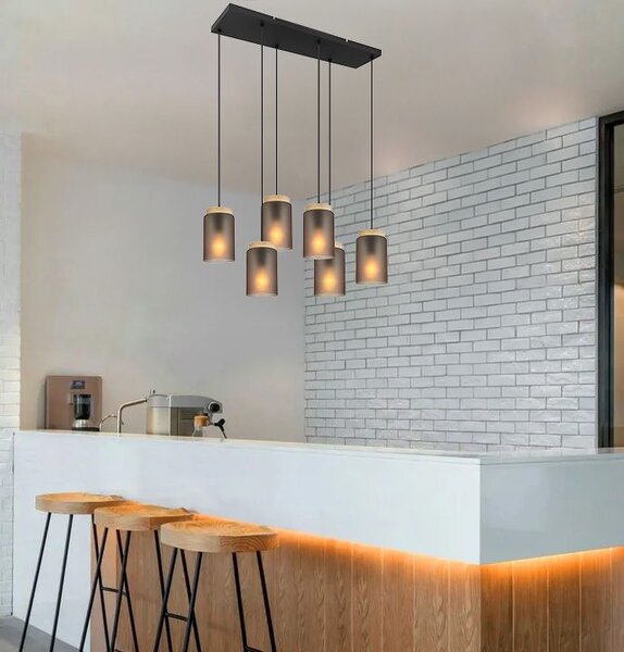 Lampa Viseća APP1813-6CP Frosted Grey