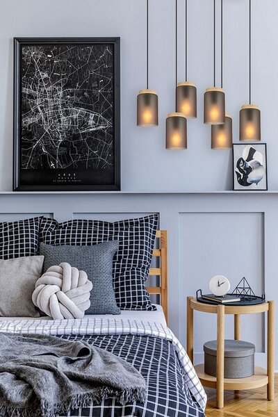 Lampa Viseća APP1813-6CP Frosted Grey