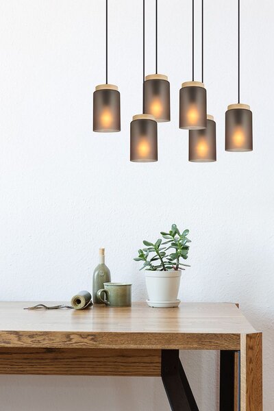Lampa Viseća APP1813-6CP Frosted Grey